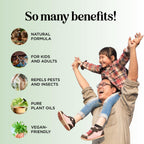Bug Repellent Lotion for Adults & Kids - DEET Free Insect Repellent Lotion for Ticks & Mosquitoes - Made with Citronella & Lemongrass - Dermatologist Tested - Light Scent Vegan & Cruelty Free (4oz)