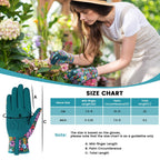 fauson Gardening Gloves - Gardening Gloves for Women Firm Grip Breathable Garden Gloves Puncture-Resistant Work Gloves Green