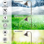 LED Pathway 127 Landscape Light 12V Brass Low Voltage 4W G4 LED Light Bulb Warm White Included Outdoor Mushroom Security Garden Patio Area Light Beautiful Bright Long Lasting (2 Pack)
