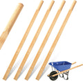Gisafai 2 Pairs Wood Wheelbarrow Handles 60'' Heavy Duty Hardwood Wheelbarrow Replacement Handles Kit with Tough Seal Coat and Pre Drilled Holes