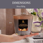 Teakwood & Mahogany Scented Candle, Large 30oz Natural Soy Candles, 4-Wick 80 Hour Burn Time, Home Fragrance Candles Housewarming Gift for Women Men