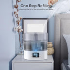 Humidifiers for Bedroom and Home & Baby - 4L Cool Mist Air Humidifiers for Plants, 26db Quiet Top Fill Air Humidifier Lasts Up to 40 Hours, Auto Shut-Off, Super Easy to Fill and Clean