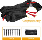 Bird Netting for Chicken Coop, 25'x50' with 2.4" Square Mesh Poultry Netting Heavy Duty Nylon Nettings for Garden, Aviary Net Fruit Tree Nettings