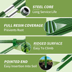 70pcs Garden Stakes Set, 16 Inches Plastic Coated Metal Plant Sticks Stakes Supports, DIY 4ft 5ft 6ft 7ft 8ft Tomato Stakes for Growing Climbing Tomato Vegetables Flowers Pepper, Versatile Ues