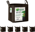 GeoPot 7 Gallon Fabric Grow Bags with Handles for Vegetables, Houseplants, Herbs & Flowers |5-Pack| Fabric Pots for Outdoors and Indoors, Aerated Fabric Grow Bags