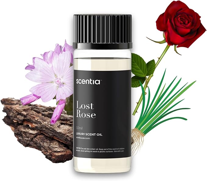 Hotel Diffuser Oil Inspired by Fairmont Hotel - 50 mL 1.69 fl oz -Essential Oil Blend Rose, Oud Wood & Clove Notes for Aromatherapy Diffusers Date Night, Romance Night Gift - Lost Rose