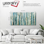 Birch Trees Canvas Wall Art - Abstract Birch Pictures for Wall Decor Modern Turquoise Canvas Painting Nature Printing Artwork for Living Room Bedroom Home Office Wall Decoration 29" x 58"