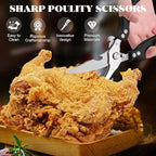 SiXing Kitchen Shears – Heavy Duty & Dishwasher Safe-Professional Stainless Steel Scissors for Meat, Poultry, Herbs. Sharp, Rust-Proof with Comfort Grip. Multi-Use Cooking Tool for Chefs & Home.