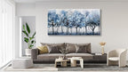 yearainn Abstract Forest Canvas Wall Art - Blue Trees Pictures Navy Botanical Painting Wall Decor Minimalist Modern Printing Artwork for Living Room Bedroom Home Office Decorations 20" x 40"