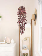 Briful 3 Pack Fake Hanging Plant 39.3" Artificial Hanging String of Hearts Plant Faux Trailing Vine with Heart-Shaped Leaves Lush Cascading Fake Plants for Home Wall Shelf Indoor Outdoor Decor, Pink