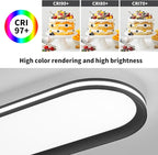 47.1 Inch Metal LED Ceiling Light,Slim, Edge Lit - 65W Full Spectrum Linear Ceiling Lamps,6500K Cool White Modern Ultra Thin Low Profile Light Fixture for Kitchen, Home & Office Hallway