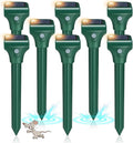 Mole Repellent Solar Powered, 8 Pack Ultrasonic Snake Repellent Outdoor, Waterproof Ultrasonic Mole Deterrent Stakes, Get Rid of Gopher, Vole, Skunk,Chipmunk, Snake Repellent for Yard, Garden, Lawn