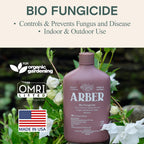 Organic Fungicide Liquid Concentrate for Indoor, Outdoor, and House Plants – Natural Fungicide for Plants, Lawn Fungus Treatment, Powdery Mildew Control, Mushroom Lawn Treatment, Spider Mite Defense