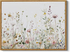 InSimSea Framed Wall Art for Living Room Watercolor Flowers Paingting Pictures Wall Decor Aesthetic Wildflower Art Elegant Pastel Florals Canvas Print Home Decor for Bathrrom, Bedroom Décor 12x16In