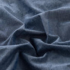 FACE TWO FACE Bedding Duvet Cover Set100% Washed Cotton Duvet Cover Linen Like Textured Breathable Durable Soft Comfy (Full, Navy Blue)