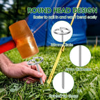 200pcs Landscape Fabric Pins, Bold 8 Gauge Galvanized Steel Garden Staples, Tent Stakes Landscape Fabric Staples Yard Stakes for Decoration Weed Barrier (6in X 200)