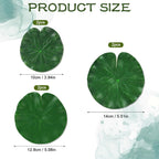 6Pcs Fake Lily Pads, 3 Sizes Floating Artificial Lily Pads Decorations, Realistic Pond Plants Decor for Pool Patio Aquarium Fountain