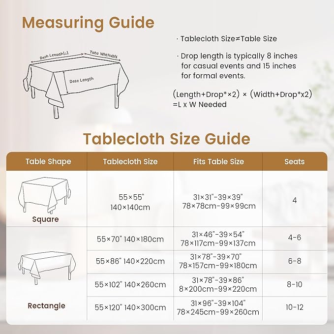 puredown® Plaid Rectangle Tablecloth, Waterproof Cotton Linen Tablecloth with Tassel, Rustic Farmhouse Table Cloths for Kitchen Dining Outdoor, 55"x86",6-8 Seats, Gray