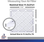 Filter King 11.5x21x1 Air Filter | 4-PACK | Carbon MERV 8 HVAC Pleated A/C Furnace Filters | MADE IN USA | Actual Size: 11.5 x 21 x .75"