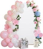 6.6FT Wedding Arch Covers Arch Backdrop Cover Arch Stand Covers Set Arch Cover Spandex Fabric Stretchy Backdrop for Wedding Birthday Party Decoration Baby Shower (White, Cover Only)