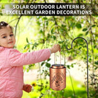 Solar Dragonfly Garden Decor LED Light Hanging Waterproof Metal Lantern for Patio, Pathway, Yard