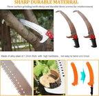 Manual Pole Saw 30 FT Extendable Tree Pruner High Branches Trimming for Pruning Palms and Shrubs with Long Handle (Red)