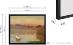 Poster Master Vintage Pond in Radziejowice Poster - Retro Swan Print - Lake Art - Landscape Art - Farmhouse Art - Animal Lover Art - Aesthetic Living Room or Office Decor, 11x14 Black Framed