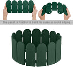 Evelyne Garden Border Edging: Wooden Fence Design - 8pcs Green Yard Landscaping Fence Liner Lawn Edge Barrier - 10ft Kit of Decorative Lawn Landscape Panels Elements -Landscaping Edging-GMT-10374-B08