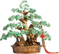 Natural Aventurine (1,300 Gemstone Count) Chakra Crystal Tree with Healing Properties - Home & Office Bonsai Feng Shui Money Tree Decoration for Luck, Success and Intelligence - 18"