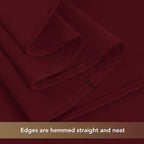 sancua Square Tablecloths 85x85 Inch Burgundy, 2 Pack - Fabric Table Cloth for Square or Round Tables, Washable Polyester Table Cover for Christmas Dinner, Holiday Party, Decorative Display Tables