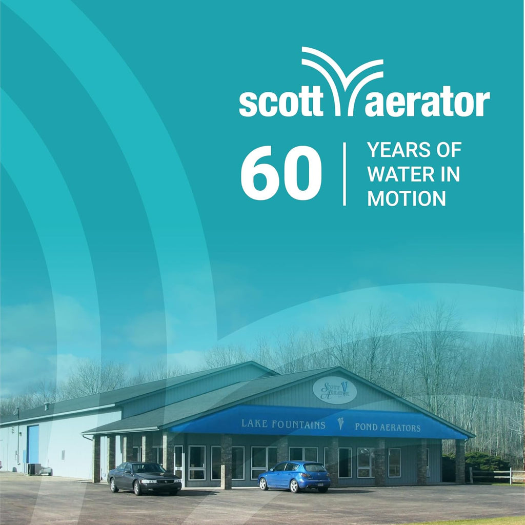 Scott Aerator Aquasweep Dock Mount - 1/2 Horse Power 115V 100 Feet Cord - Water Circulator | Water Agitator | Water Mover