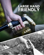 RAINPOINT Garden Hose Nozzle, 100% Heavy Duty Metal Hose Sprayer, High Pressure Water Hose Nozzle with Adjustable Spray Patterns and Flow Control for Watering Plants, Car Washing, Pet Washing, Gold