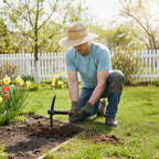 INTERTOOL Small Pickaxe - 1.5 lb Forged Steel Weeding Hoe – Pick Mattock 15-Inch with Anti-Slip Fiberglass Handle - Heavy-Duty Garden Tool for Roots, Rocks, Digging & Camping HT08-0303