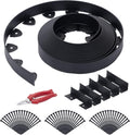 Landscape Edging, 90' 2" Tall Garden Edging with Scissors, Lawn Edging with 108 Garden Spikes and 5 Connectors, Heavy Duty PP&PE Material Edging for Landscaping, Garden, Lawn, Black