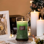 HomeLights 3-Layer Candles for Home Scented, 21.52 OZ Natural Soy Wax Scented Candles Burns Up to 100 Hours, Large Jar,Balsam & Cedar