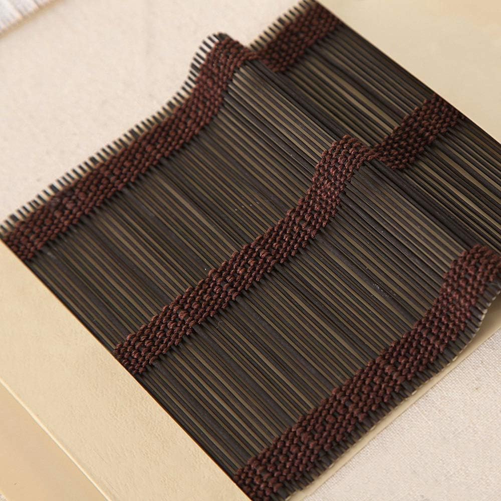 LETAU Wood Window Roman Shades, Bamboo Light Filtering Window Blinds for Indoor Home, Office, Kitchen, Pattern 4