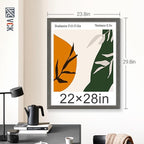 VCK 22x28 Poster Frame Set of 4 - Grey, Gallery-Quality Wood Picture Frames, 1.1-Inch Wide Border, Polished Plexiglass, Vertical or Horizontal Wall Display for Photo/Art/Prints, Grey