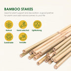 Bamboo Stakes 3ft, 50 Pack Bamboo Garden Stakes 3 Feet, Natural Plant Stakes for Tomatoes and Climbing Plant Support, Bamboo Sticks for Plants