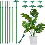 Extendable Plant Stakes, Length Scalable from 17.5IN to 30.1IN Plant Support Stake, Orchid Sticks with Clips for Indoor Outdoor,Garden Stakes for Plant,Tomato,Vegetables,Monstera,Vine - 7Pack