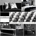 BSICPRO Bathroom Rugs and Mats Sets, 2 Piece Thick Absorbent Chenille Bath Mat Rug Set Non Slip, Soft Shaggy Bath Room Floor Mats for Bathroom, Machine Washable (20" x 47" Plus 16" x 24", Black)