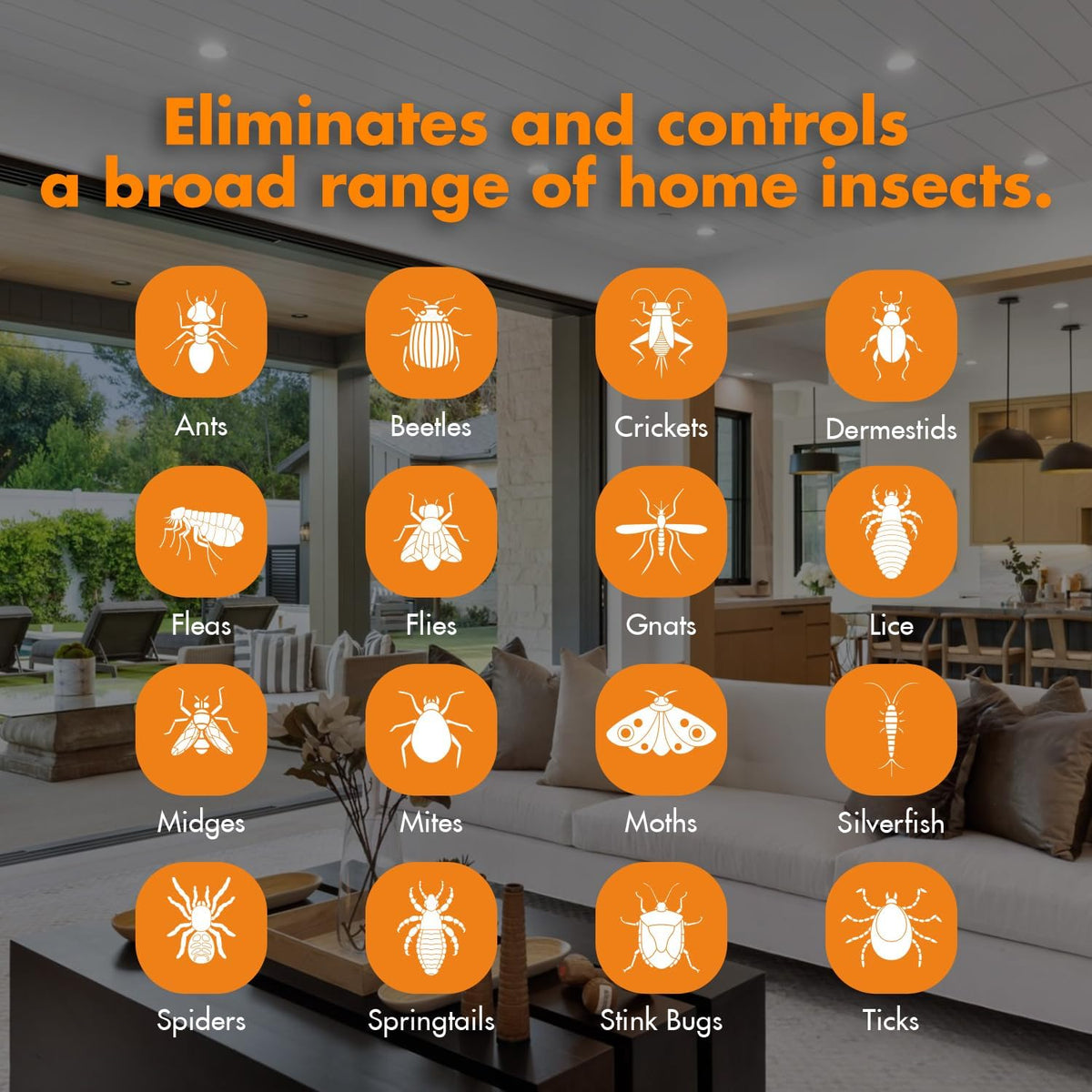 EcoVenger by EcoRaider All Purpose Insect Control 16 oz, Fleas, Fruit Flies, Gnats, Moths, Roaches, Spiders, Fast Kill, Lasting Prevention, Kill Eggs, Plant Extract Based & Non-Toxic, Child & Pet Safe