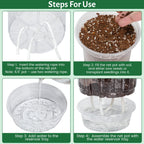 Bluepro Self Watering Pots for Indoor Plants, 4/5/6.5 Inch, 18-Pack