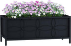 Zhongma Sturdy Raised Garden Bed with Inner Fabric Liners for Vegetables Flower, Planter Box for Backyard Patio Balcony. Inner Size: 33.85x14.17x11 inch