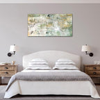 NINEASO Brown Green Abstract Wall Art - Unearthed World Abstract Canvas Pictures Wall Decor Modern Abstract Canvas Painting Artwork for Living Room Bedroom Home Office Wall Decorations 29" x 58"
