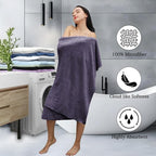 Extra Large Bath Towels Set 35x70 Inches - Purple Luxury 600 GSM Oversized Bath Sheet Towel,Ultra Soft Microfiber - Quick Dry,Highly Absorbent Shower Towels Spa Hotel Bathroom Towel Set (4-Pack)