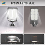 6000W Solar Street Lights Outdoor, 7000K Solar Light Outdoor LED Street Light Dusk to Dawn, LED Wide Angle Lamp with Motion Sensor and Remote Control, for Parking Lot, Yard, 2 Pack