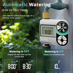 QUOBAS Brass Sprinkler Timer 2 Pack, Programmable Water Hose Timer for Garden Hose Faucet with Waterproof HD Screen, Rain Delay/Manual/Automatic Irrigation Watering System for Garden, Lawn, Yard