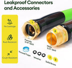 Maygrove 100 ft Garden Hose, 5/8 in ID, Heavy-Duty, Leakproof, Kink-Resistant Water Hose with Swivel Brass Fittings, 600 PSI Burst Rating, Ideal for Car Wash & Lawn Watering