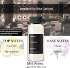 Hotel Diffuser Oil Inspired by The Ritz Carlton Hotel Scent - 120 mL 4.06 fl oz - Essential Oil Blend Botanical Jasmine, Bergamot & Fresh Marine Notes for Aromatherapy Diffusers - Cabana