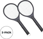 Black Flag 2-Pack Electric Bug Zapper Rackets – Mosquito & Fly Swatter, Battery Operated (Black)